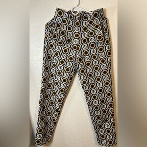 Zara Woman’s Pants with Black, Gold, and Gray Pattern